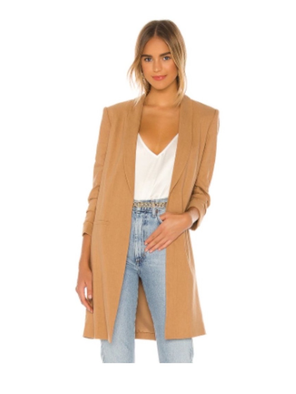 Alice + Olivia | Muriel Scrunched Slit Sleeve Coat Size XS